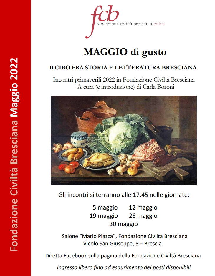 Cinque conferenze per Maggio di gusto - Il cibo fra storia e letteratura  bresciana - QuiBrescia