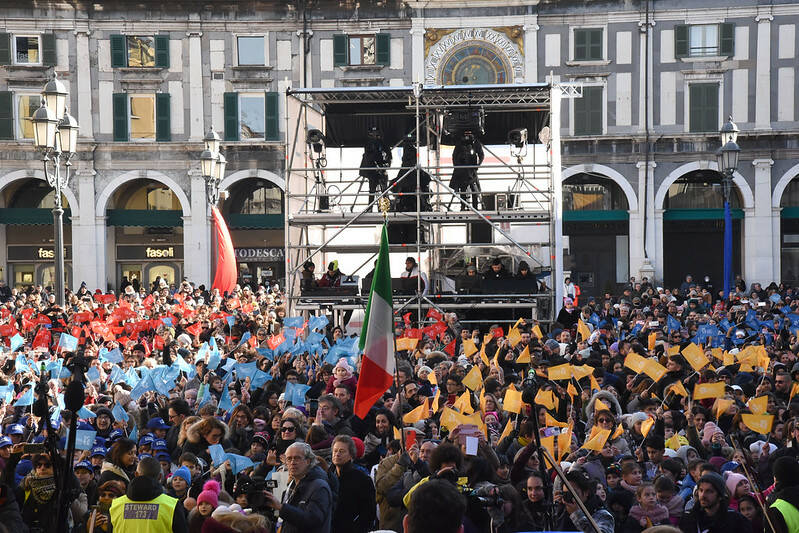 Capitale della cultura bambini in piazza loggia sabato 21 gennaio 2023