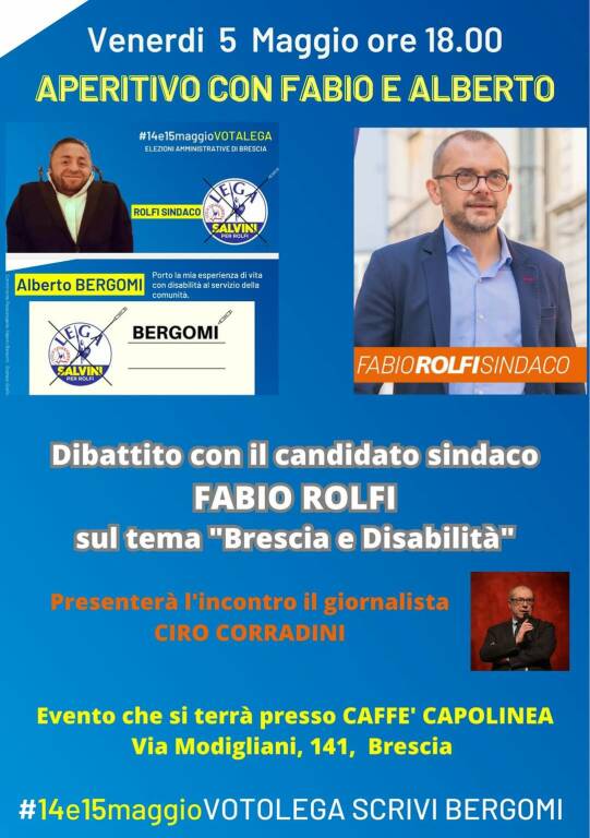 Venerd Ciro Corradini intervista Fabio Rolfi al caff Capolinea