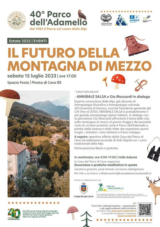 Locandina "Il futuro della montagna di mezzo" Cevo