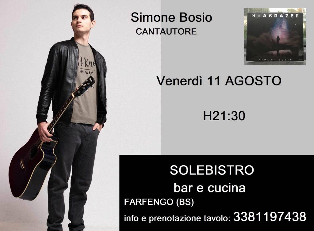 Simone Bosio Cantautore Rock @SolebistroLive