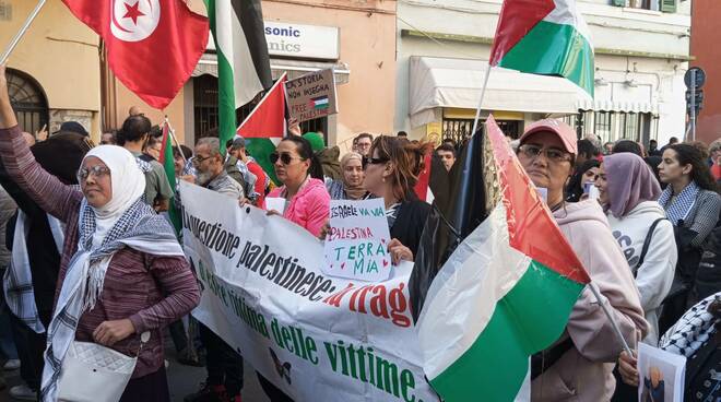 manifestazione pro Palestina Brescia