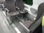 Treno Caravaggio Trenord vandalizzato a Brescia