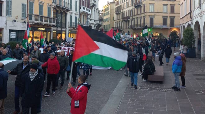 Manifestazione pro Palestina a Brescia 13 gennaio 2024