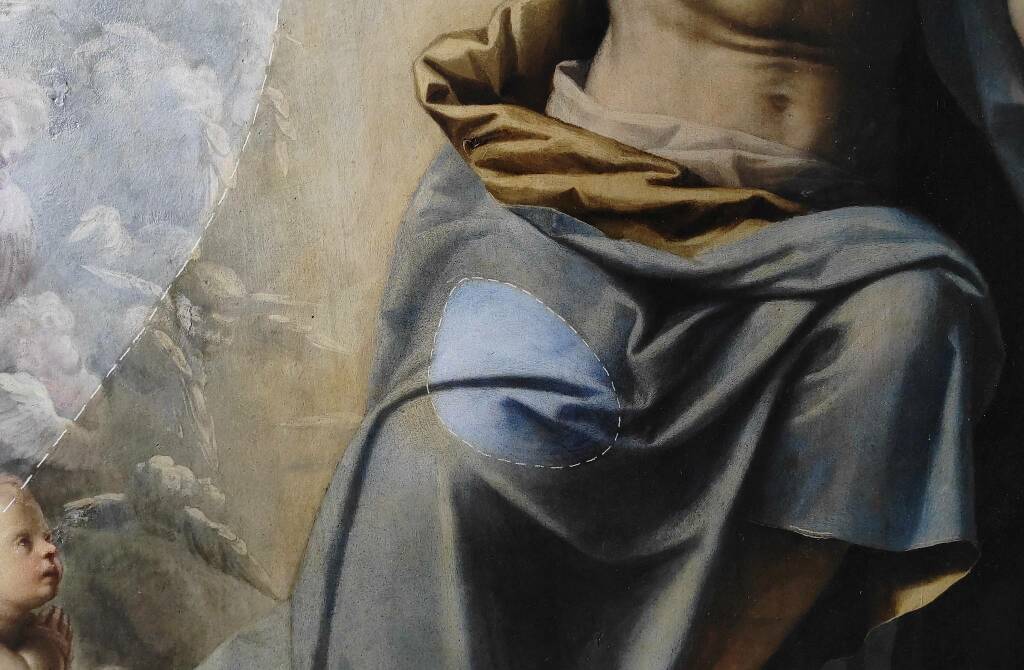 restauro Incoronazione della Vergine del Moretto