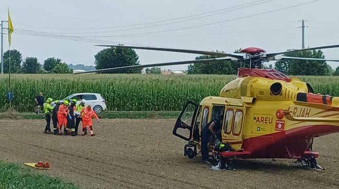 Incidente Carpenedolo elicottero elisoccorso