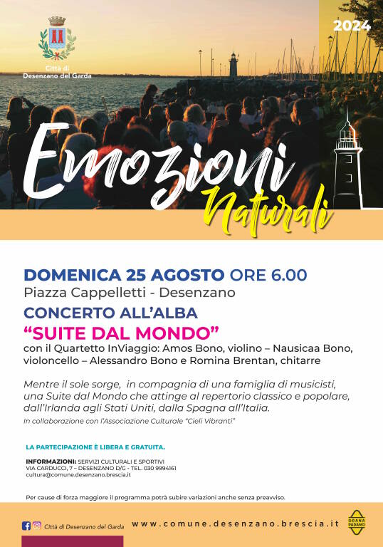 Locandina concerto all'alba Desenzano