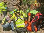 Vione ciclista soccorso sulla pista Carolingia