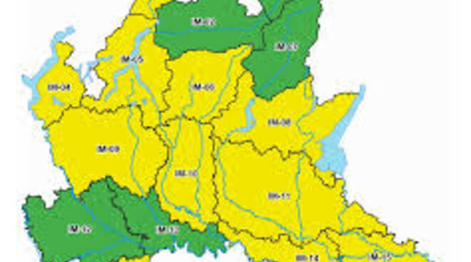 allerta meteo gialla Lombardia