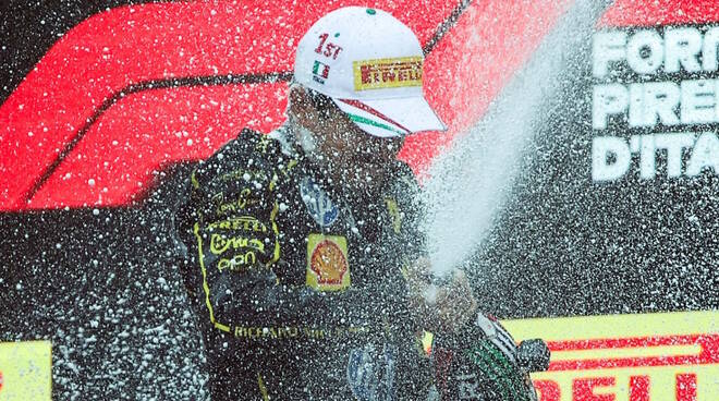 Charles Leclerc e Ferrari vittoria Gp Monza 2024