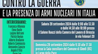 Convegno contro la guerra e le armi nucleari in Italia