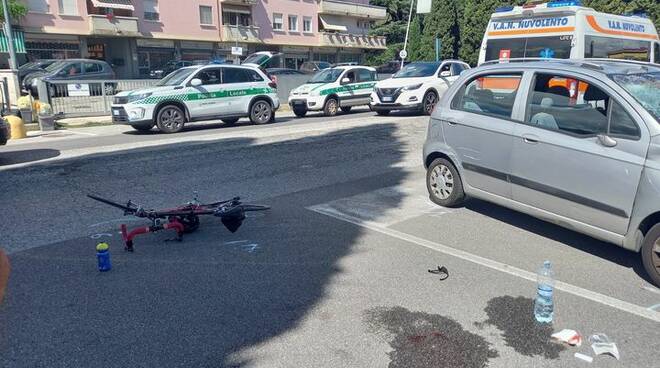 incidente ciclista Valsabbia