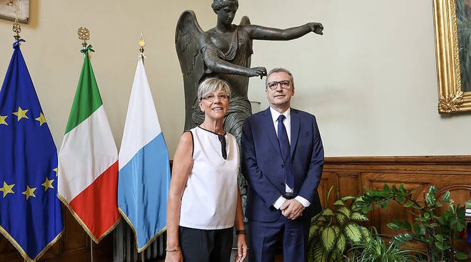 Nuovo prefetto Andrea Polichetti a Brescia incontro con Laura Castelletti