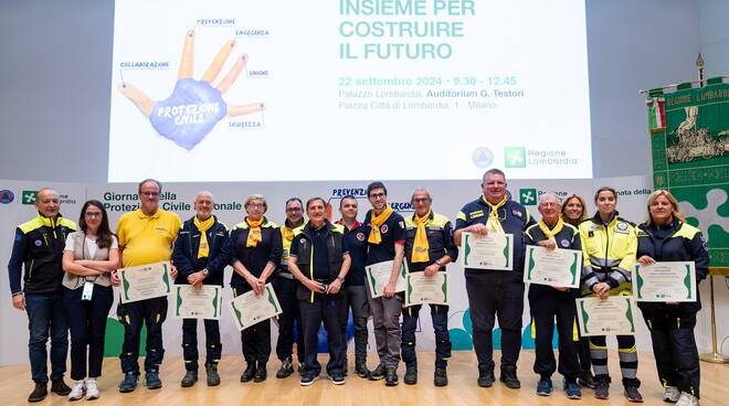 Protezione civile premiazioni Lombardia