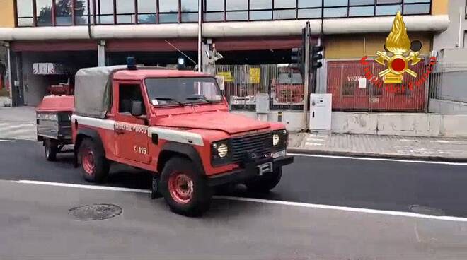 Vigili del fuoco bresciani in Emilia Romagna